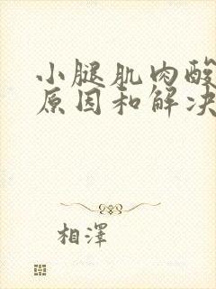 小腿肌肉酸痛的原因和解决办法