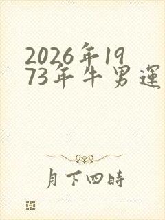 2026年1973年牛男运势及运程