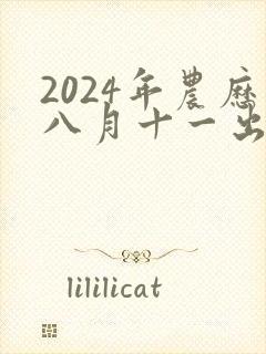 2024年农历八月十一出生是什么命