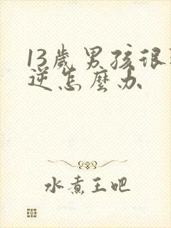 13岁男孩很叛逆怎么办