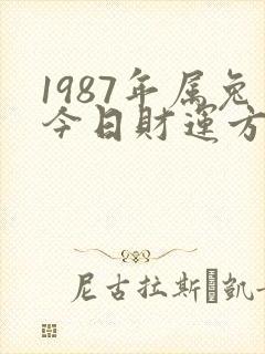 1987年属兔今日财运方位封面