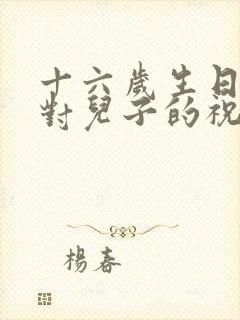 十六岁生日妈妈对儿子的祝福语