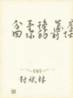 分手后 怎么挽回你的前任