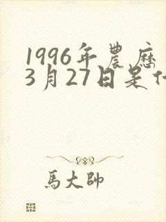 1996年农历3月27日是什么命