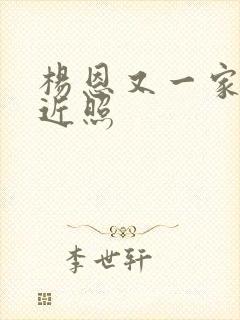 杨恩又一家三口近照封面