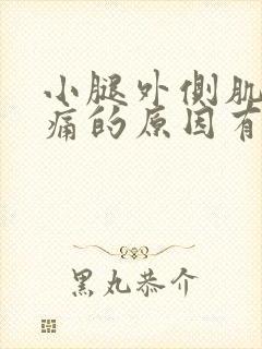 小腿外侧肌肉疼痛的原因有三种