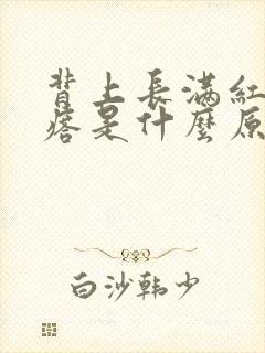 背上长满红色疙瘩是什么原因