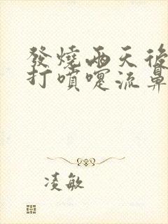 发烧两天后开始打喷嚏流鼻涕