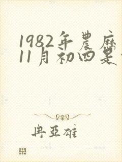 1982年农历11月初四是什么命