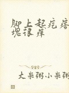 脚上起疙瘩有硬块很痒封面