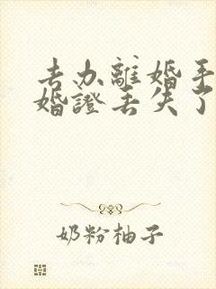 去办离婚手续结婚证丢失了怎么办