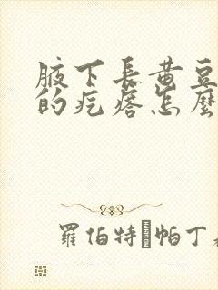 腋下长黄豆大小的疙瘩怎么回事