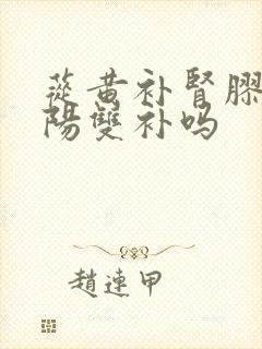 苁黄补肾胶囊阴阳双补吗