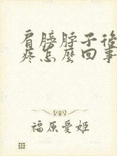 肩膀脖子后背都疼怎么回事