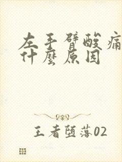 左手臂酸痛麻木什么原因封面