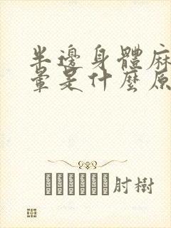 半边身体麻木头晕是什么原因引起的