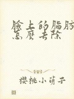 脸上的脂肪疙瘩怎么去除