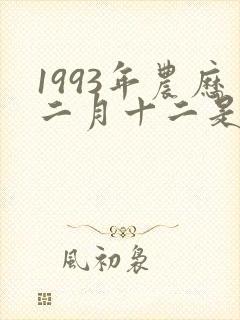 1993年农历二月十二是什么命