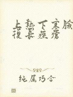 上热下寒脸上反复长痤疮