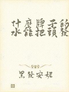 什么牌子的洗发水能把头发洗黑