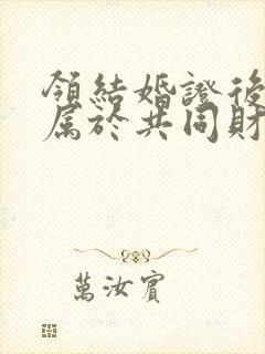 领结婚证后嫁妆属于共同财产吗