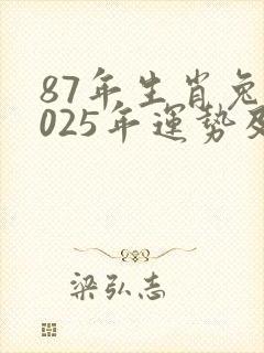 87年生肖兔2025年运势及运程