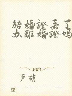 结婚证丢了还能办离婚证吗