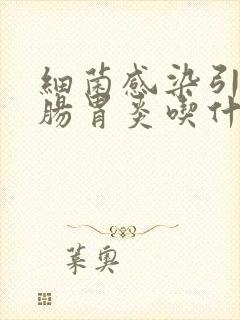 细菌感染引起的肠胃炎吃什么药