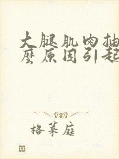 大腿肌肉抽痛什么原因引起的封面