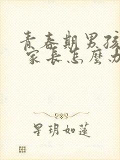 青春期男孩叛逆 家长怎么办