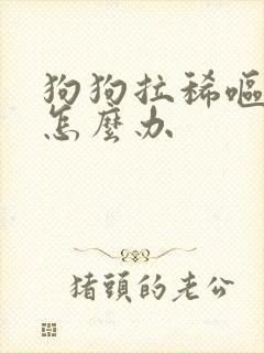 狗狗拉稀呕吐该怎么办封面