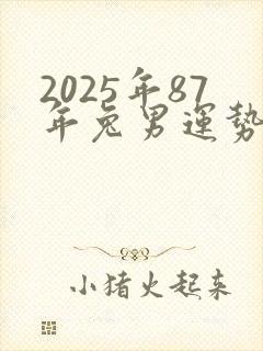 2025年87年兔男运势及运程