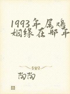 1993年属鸡姻缘在哪年最旺盛