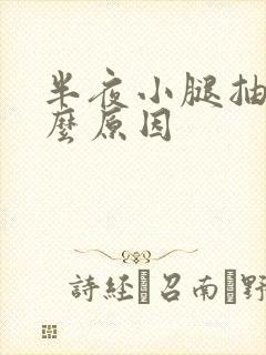 半夜小腿抽筋什么原因