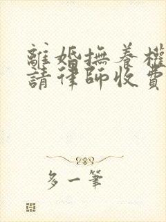 离婚抚养权官司请律师收费封面