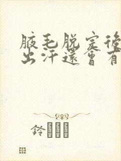 腋毛脱完后腋下出汗还会有味道吗