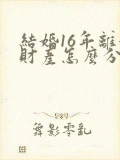 结婚16年离婚财产怎么分封面