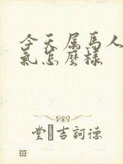 今天属马人的运气怎么样