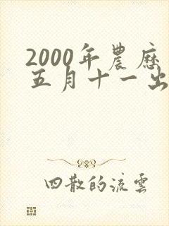 2000年农历五月十一出生的女孩命运封面