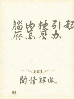 脑内梗引起的手麻怎么办封面