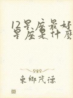 12星座最好的星座是什么座封面