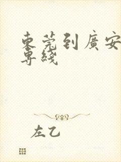 东莞到广安物流专线封面