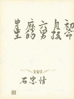 农历六月初四出生的男孩命运