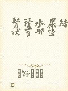 肾积水尿结石症状有哪些