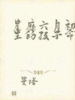 农历六月初六出生的孩子命好吗