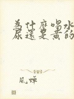 为什么喝水不少尿还是黄的封面