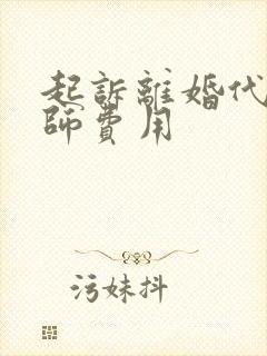 起诉离婚代理律师费用