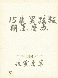 15岁男孩叛逆期怎么办