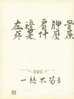 左边肩胛骨后背疼是什么原因引起的封面