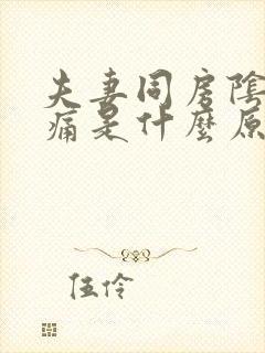 夫妻同房阴道疼痛是什么原因